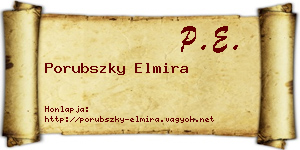 Porubszky Elmira névjegykártya
